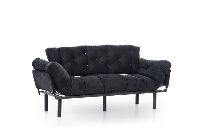 Atelier Del Sofa Nitta Triple - Sofá cama de 3 plazas Negro Atelier Del Sofa Nitta Triple - Sofá cama de 3 plazas Negro